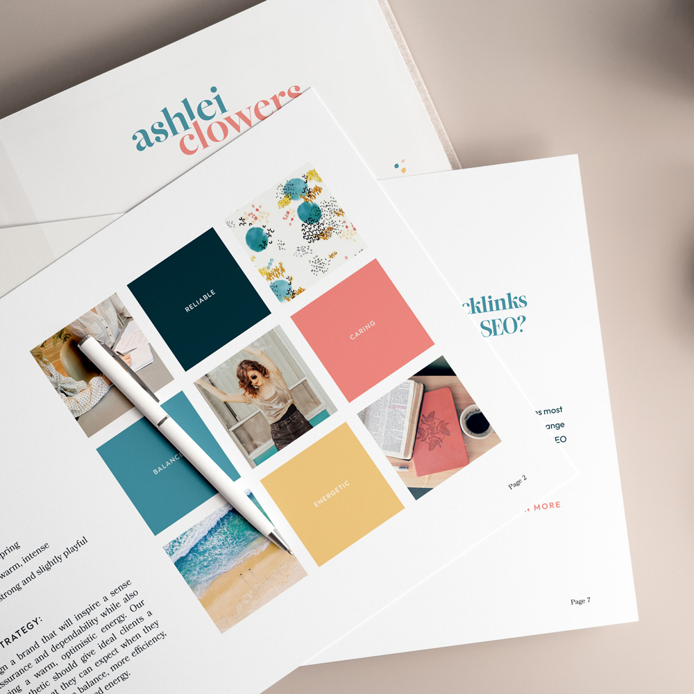 mood board and brand colors for virtual assistant coach after brand strategy workshop to inspire your diy logo design
