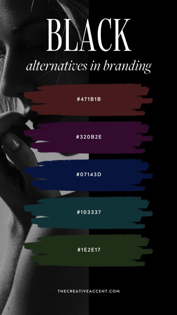 alternative colors to black in branding