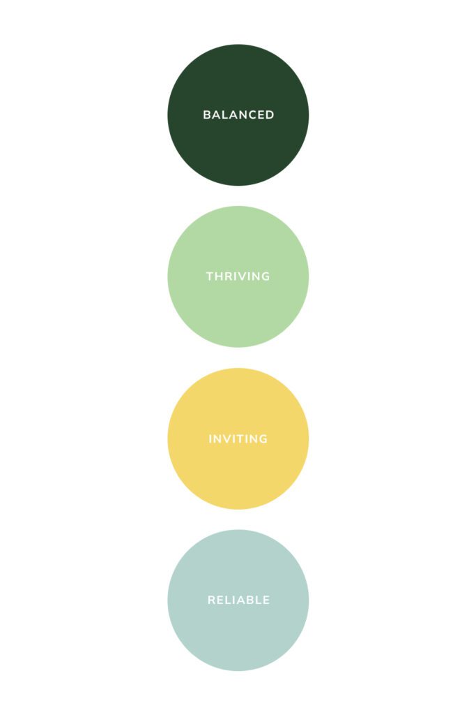 green and yellow color palette for YouAnew life coaching brand design
