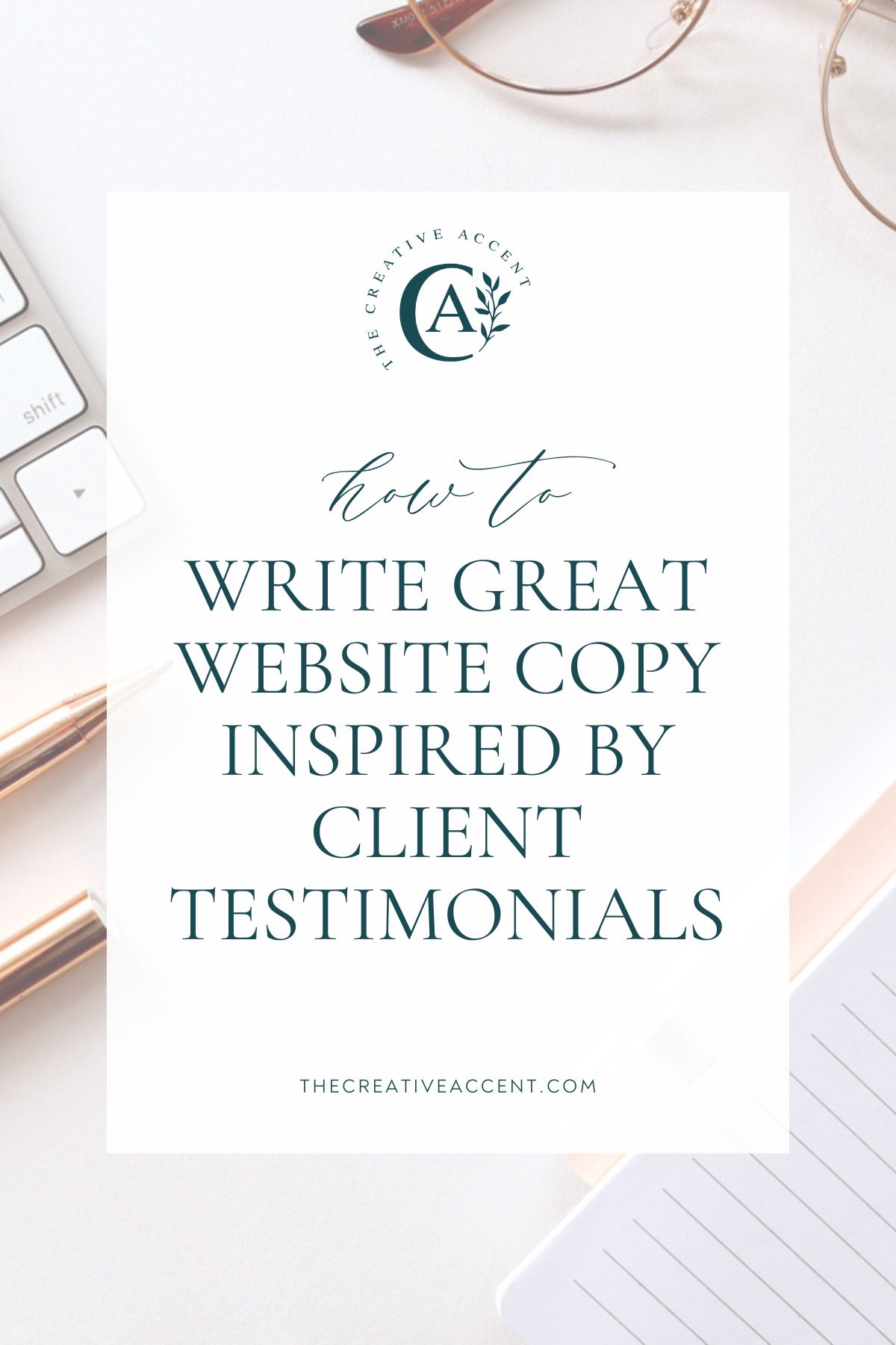image with post title: How to write great website copy inspired by client testimonials
