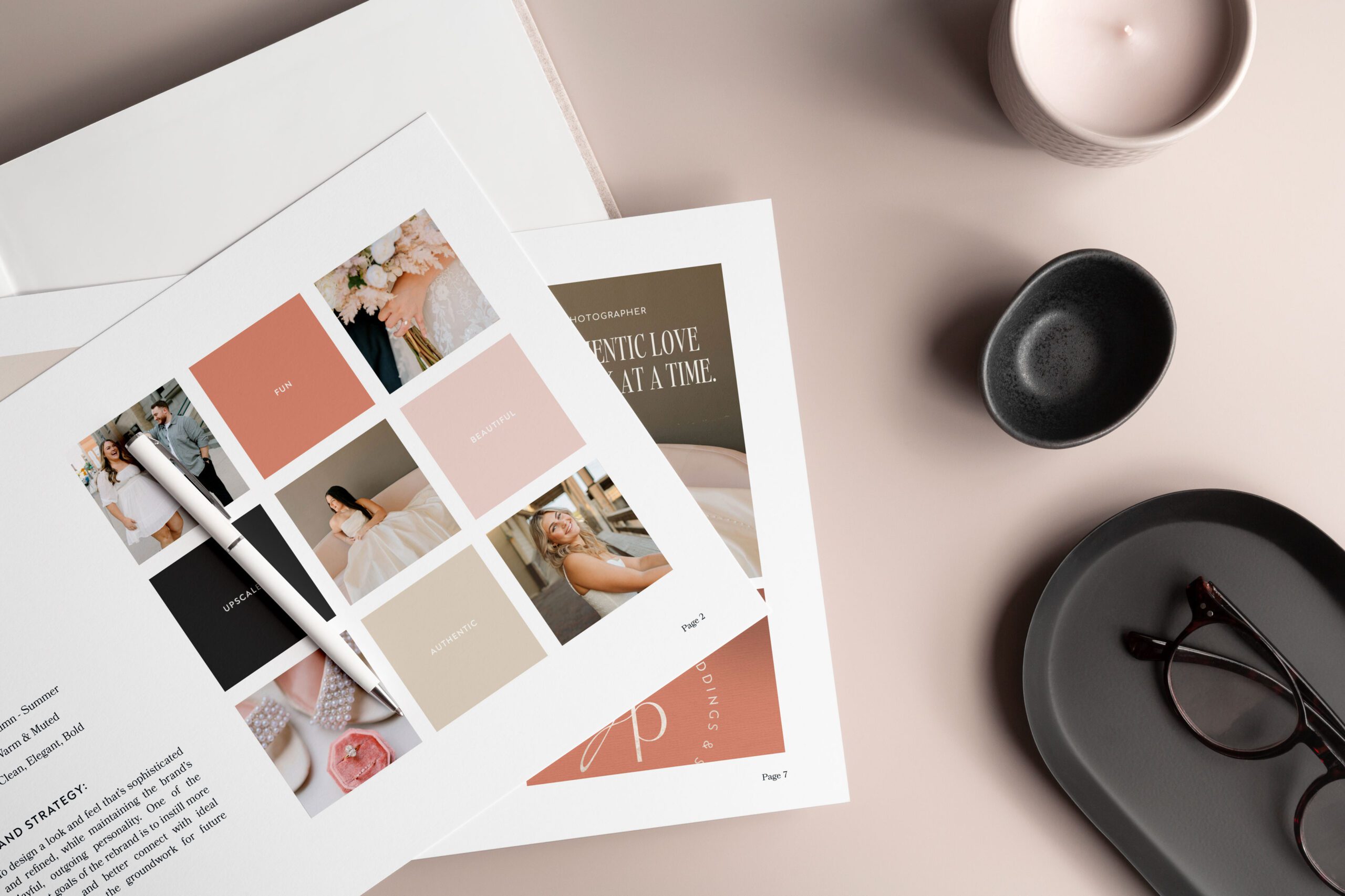 moodboard and brand colors for dallas wedding photographer