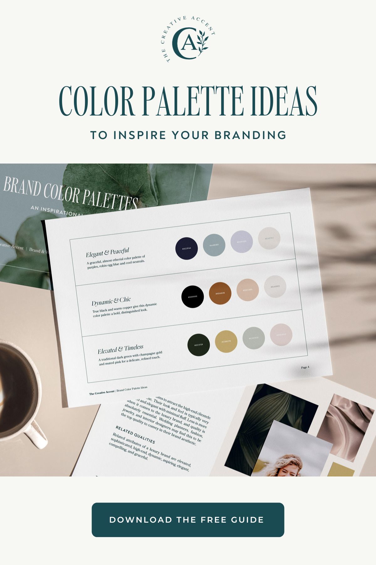 free download with color palette ideas to inspire your branding