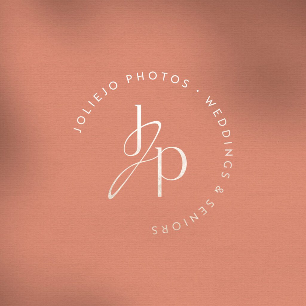monogram logo for wedding photographer Jolie Jo