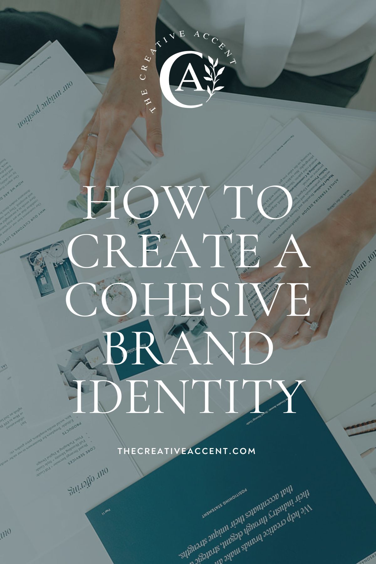 how to create a cohesive brand identity pin
