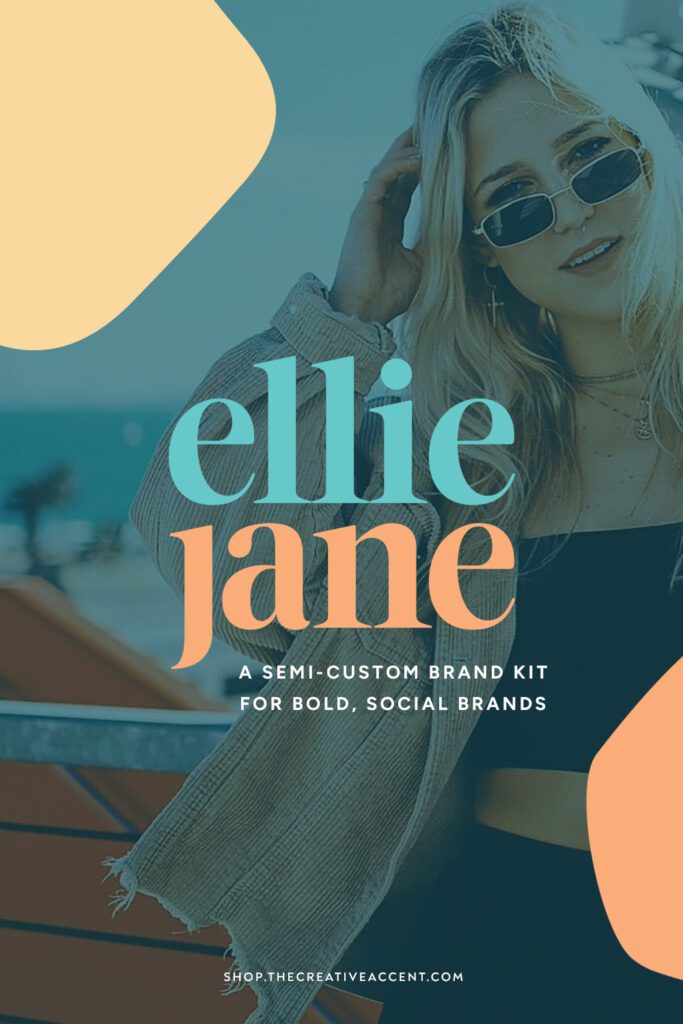 Ellie Jane - a semi-custom brand kit for bold, social brands
