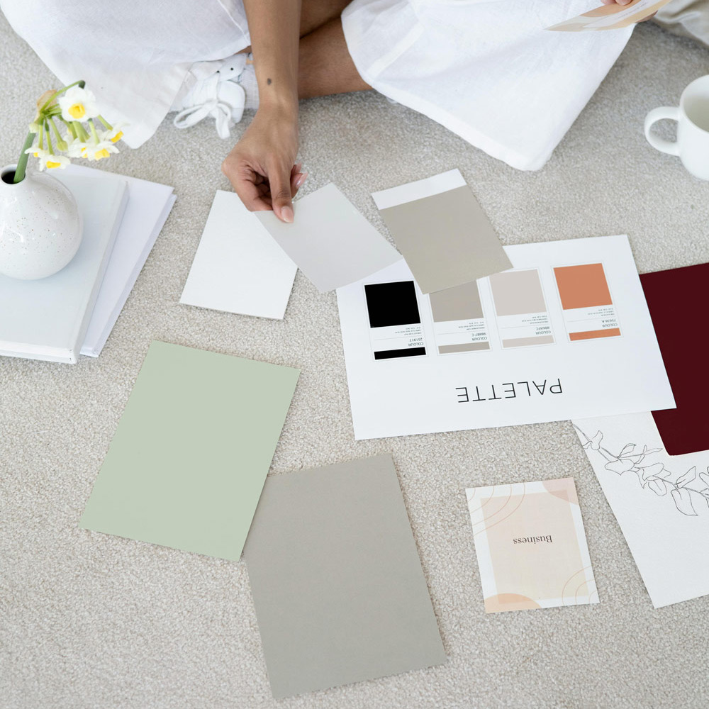 putting together a mood board as part of brand strategy to attract ideal clients