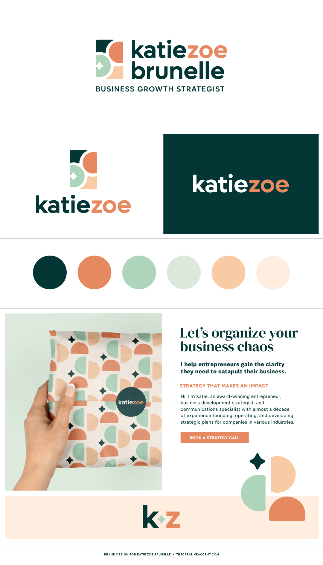 brand design and assets for business growth strategies coach Katie Zoe