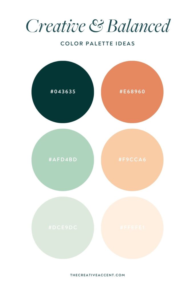 orange and green color palette for business growth strategist Katie Zoe