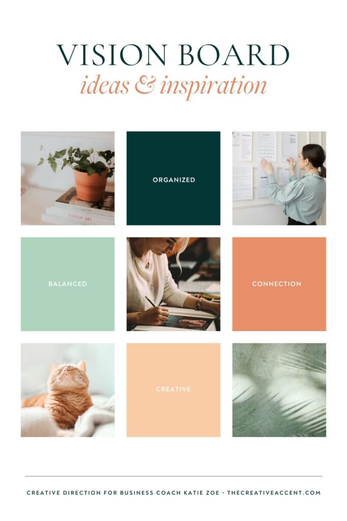 vision board ideas and inspiration for Katie Zoe brand strategy