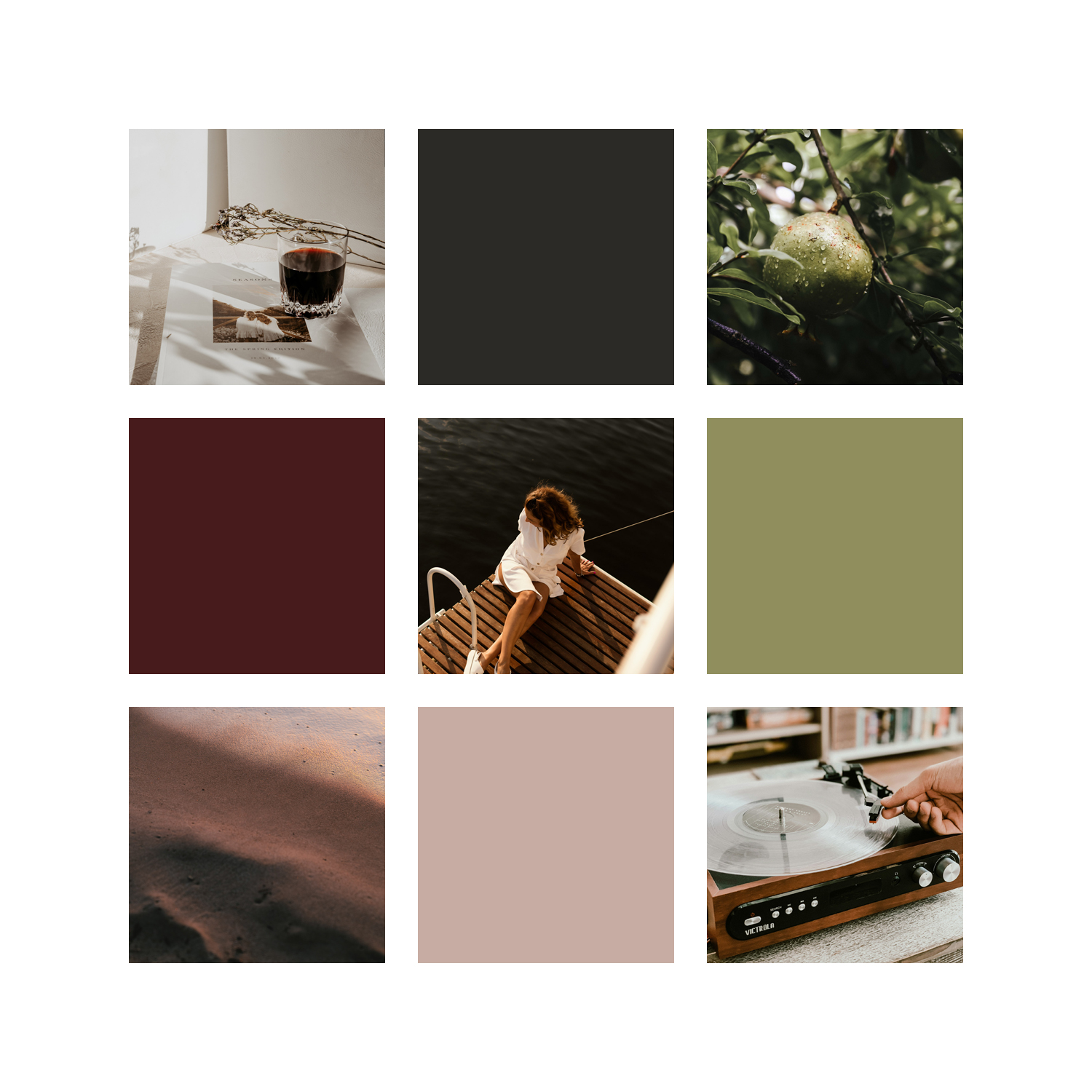 dark and moody moodboard aesthetic