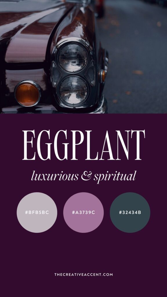 eggplant purple color palette that is luxurious and spiritual