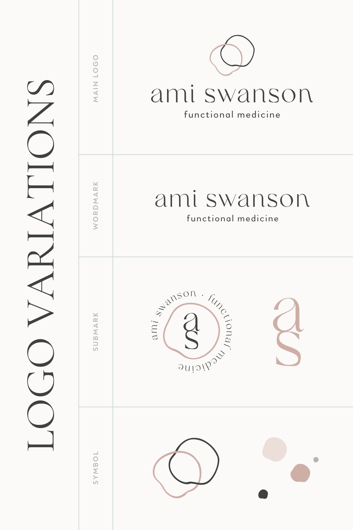logo variations included in wellness brand kit