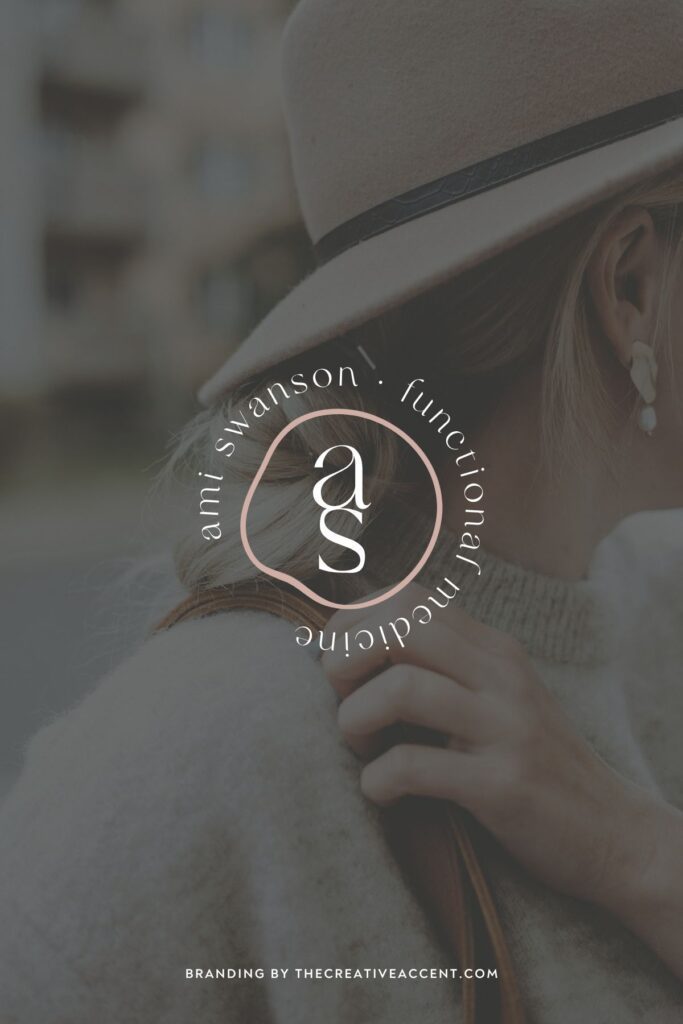 monogram logo design for functional medicine practitioner as part of wellness brand kit