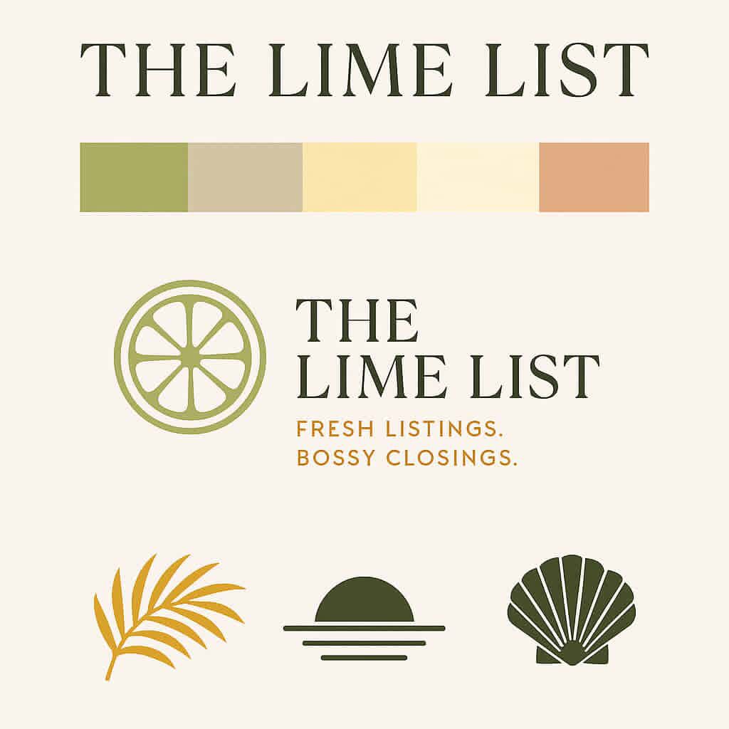 AI-generated logo and vision board for real estate brokerage