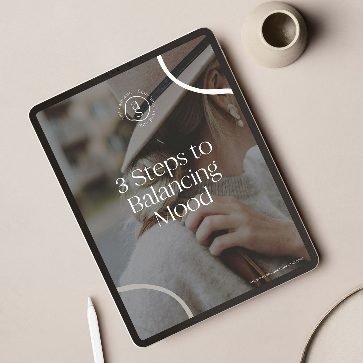 lead magnet design on ipad designed for Ami Swanson wellness on her VIP Design Day